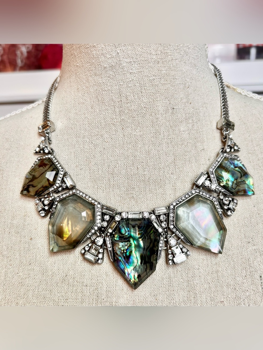 Chloe + Isabel Northern Lights Abalone Necklace Statement Vintage Chic Mermaid